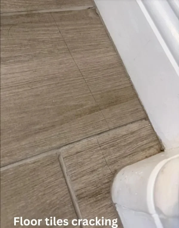 Kitchen Remodeling Temecula – Cracking Floor Tiles Before Kitchen Flooring Install