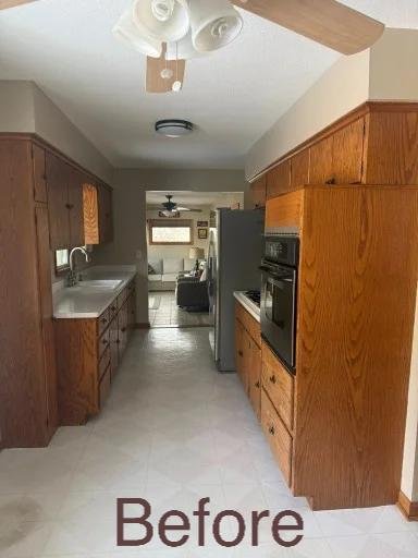 Kitchen Remodeling Temecula – Before Flooring Installation Cracked Ceramic Tile Removed