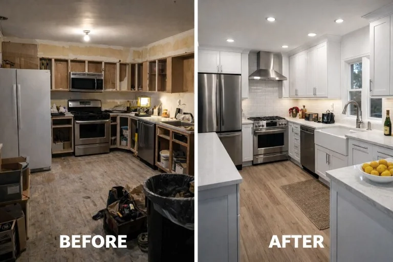 Kitchen Remodeling Temecula – Before and After Backsplash Design Installation
